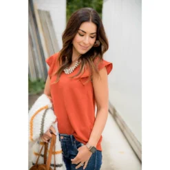 Flutter V-Neck Tank -Women's Clothing Store BB 7393