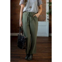 Relaxed Fit Tie Pants -Women's Clothing Store BB 7401 26a50ff2 b229 4fe0 b511 ecfa498f6335