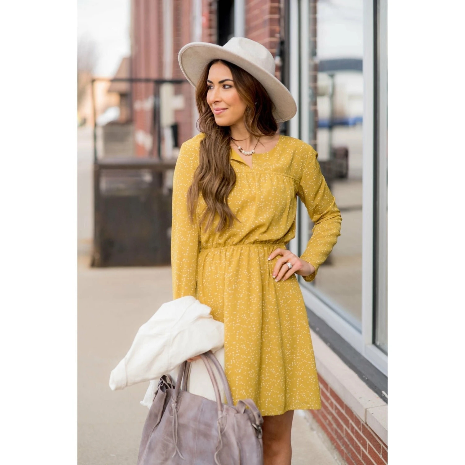 Endearingly Speckled Long Sleeve Dress 4 Endearingly Speckled Long Sleeve Dress - Image 4