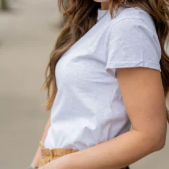 Basic Cuffed Sleeve Cotton Tee 32 Basic Cuffed Sleeve Cotton Tee -Women's Clothing Store BB 7489 6b1167f7 12e0 4e17 9355 43613a3fbeac