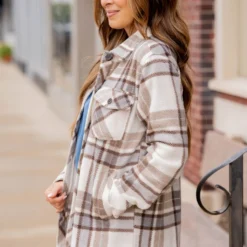 Serenity Plaid Shacket 21 Serenity Plaid Shacket -Women's Clothing Store BB 7493 936646