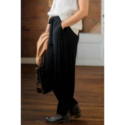 Relaxed Fit Tie Pants -Women's Clothing Store BB 7500 c8b4308a 10c7 40f6 930f 7d4bb542de73