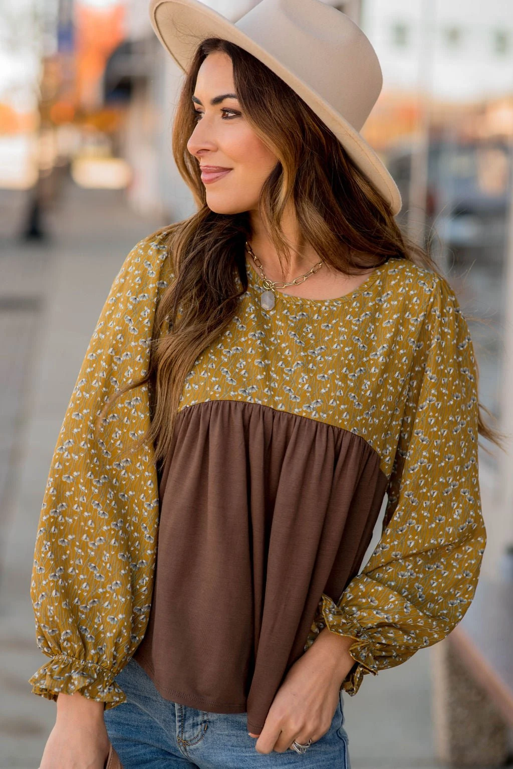 Vintage Floral Accented Blouse 1 Vintage Floral Accented Blouse