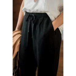 Relaxed Fit Tie Pants -Women's Clothing Store BB 7502