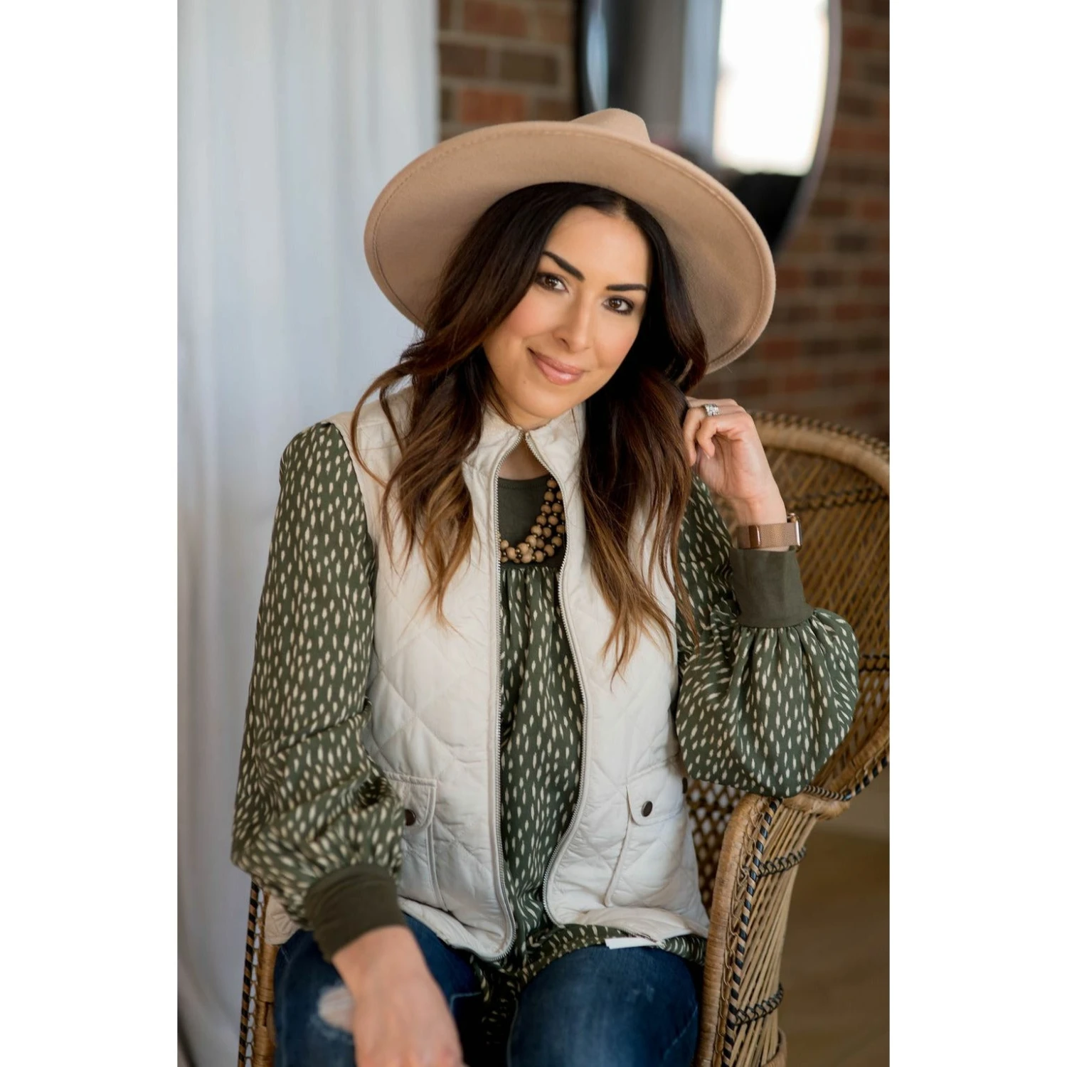 Brush Stroke Bib Blouse 6 Brush Stroke Bib Blouse - Image 6