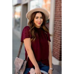 Swiss Dot Cinched Neck Blouse 28 Swiss Dot Cinched Neck Blouse -Women's Clothing Store BB 7541 241a2da1 c4ea 4ebb 8f42 c62d7ccafa96