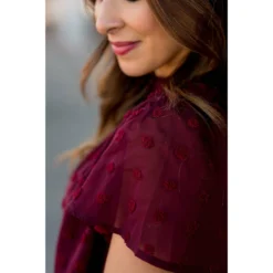 Swiss Dot Cinched Neck Blouse 33 Swiss Dot Cinched Neck Blouse -Women's Clothing Store BB 7552 4139c377 a137 437e 8614 3ade37198fcd