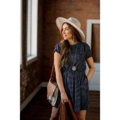 Stripe Ruffle Accent Dress -Women's Clothing Store BB 7567 545eab08 10dc 4fed b3fd e4dfa8ade9b8