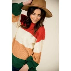 Color Blocked Sweater 14 Color Blocked Sweater -Women's Clothing Store BB 7604