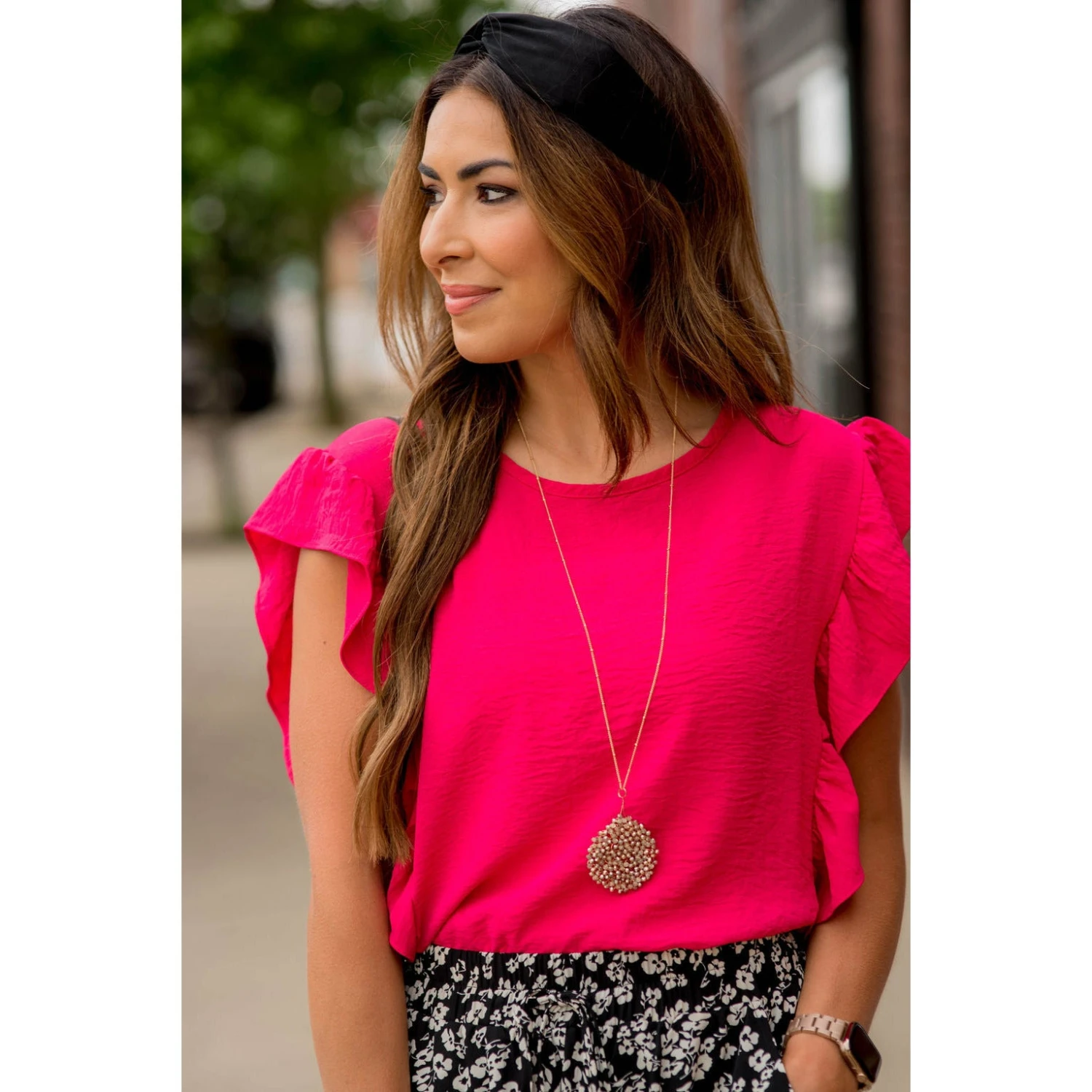 Dressy Flutter Down Blouse 1 Dressy Flutter Down Blouse