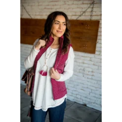 Cognac Stitched Thermal Tee -Women's Clothing Store BB 7665