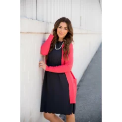 Simple Knit Cardigan -Women's Clothing Store BB 7671