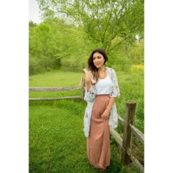 Cinch Waisted Colored Bottom Tank Maxi -Women's Clothing Store BB 7725 878205