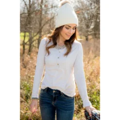 Henley Long Sleeve Tee -Women's Clothing Store BB 7727 a779a541 dbdc 4283 9457 cb5827854b13