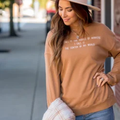 Some Call It The Middle Of Nowhere Graphic Crewneck -Women's Clothing Store BB 7733 612569