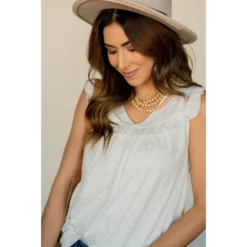 V-Neck Ruffle Bib Tank -Women's Clothing Store BB 7739 72b5d447 83c0 4330 9cc7 206e1924732a