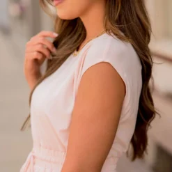 Cap Sleeve Side Slit Tie Midi Dress -Women's Clothing Store BB 7757 7f10531b acb5 4e3a 814e a832d1a71b88 422869