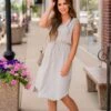 Simple Tie Strap Midi Dress
