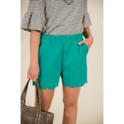 Scalloped Bottom Shorts -Women's Clothing Store BB 7779 a7f8e5b3 0df6 4ca7 b4ed 65e41f2b38d9