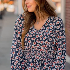 Floral Fun Cinched V Blouse 23 Floral Fun Cinched V Blouse -Women's Clothing Store BB 7786 13a7fb6c 5f57 4123 985f c9dead8fe610 826956