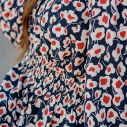 Floral Fun Cinched V Blouse 26 Floral Fun Cinched V Blouse -Women's Clothing Store BB 7794 545942