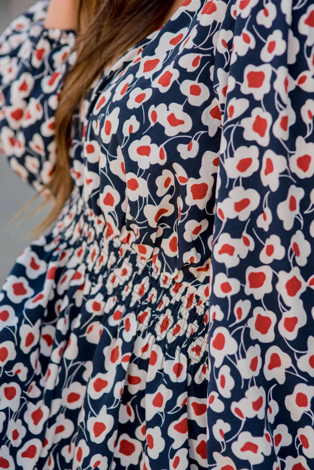 Floral Fun Cinched V Blouse 11 Floral Fun Cinched V Blouse - Image 11