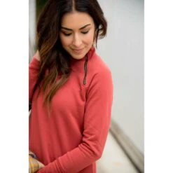 Side Zip Wrap Pullover -Women's Clothing Store BB 7816
