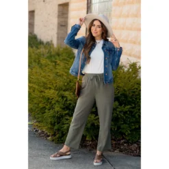 Relaxed Fit Tie Pants -Women's Clothing Store BB 7821 95ba8614 7617 4654 87a9 53336b1b8451