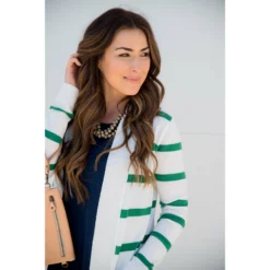 Striped Butter Soft Tunic Cardigan-White -Women's Clothing Store BB 7840 9e4ca9e4 9cc3 4017 84ff 4b54cef0cb85