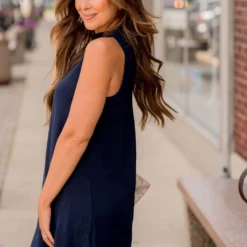 Sleeveless Keyhole Back Swing Dress -Women's Clothing Store BB 7844 277987