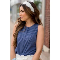 Button Down Knit Tank -Women's Clothing Store BB 7857 56f9729f 7bff 4a87 9d7a b90ab4575386