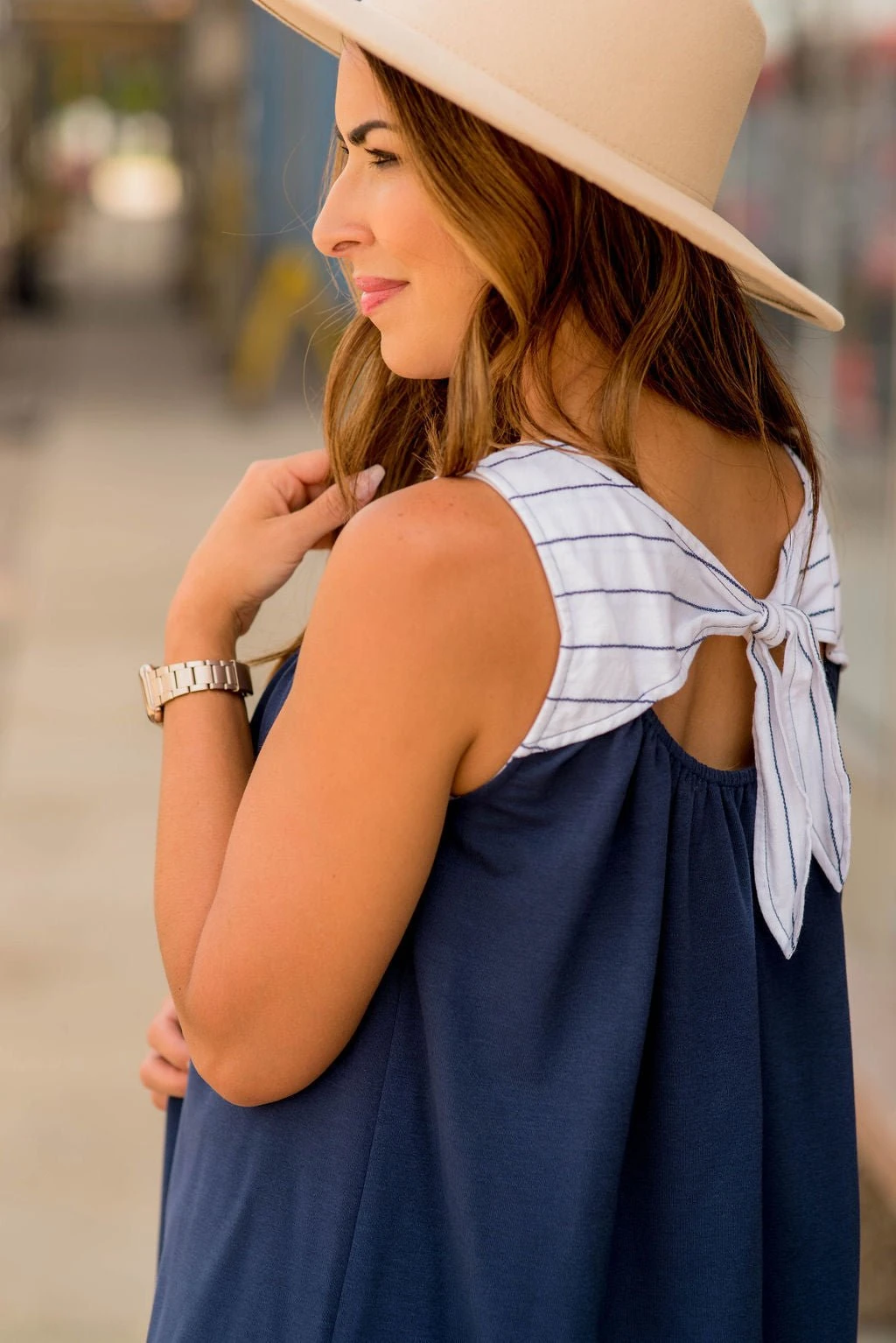 Thin Stripe Knot Back Tank 18 Thin Stripe Knot Back Tank - Image 18