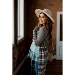 Multi Color Striped Bottom Tunic Cardigan -Women's Clothing Store BB 7863 0be93335 bb39 4bbc 9356 6d8031c88292