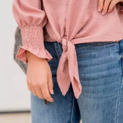 Elegant Tied Cinched Sleeve Blouse -Women's Clothing Store BB 7873 9cd3a2a5 4b51 46ac 9c57 86d4fb92a1d2 494531