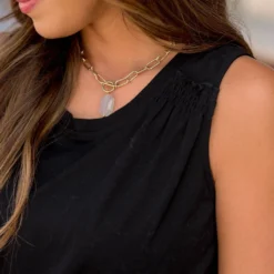 Cinched Shoulder Accent Tank -Women's Clothing Store BB 7902 155d1da2 dce8 42d7 b6ac b49c51ce16a2 372802