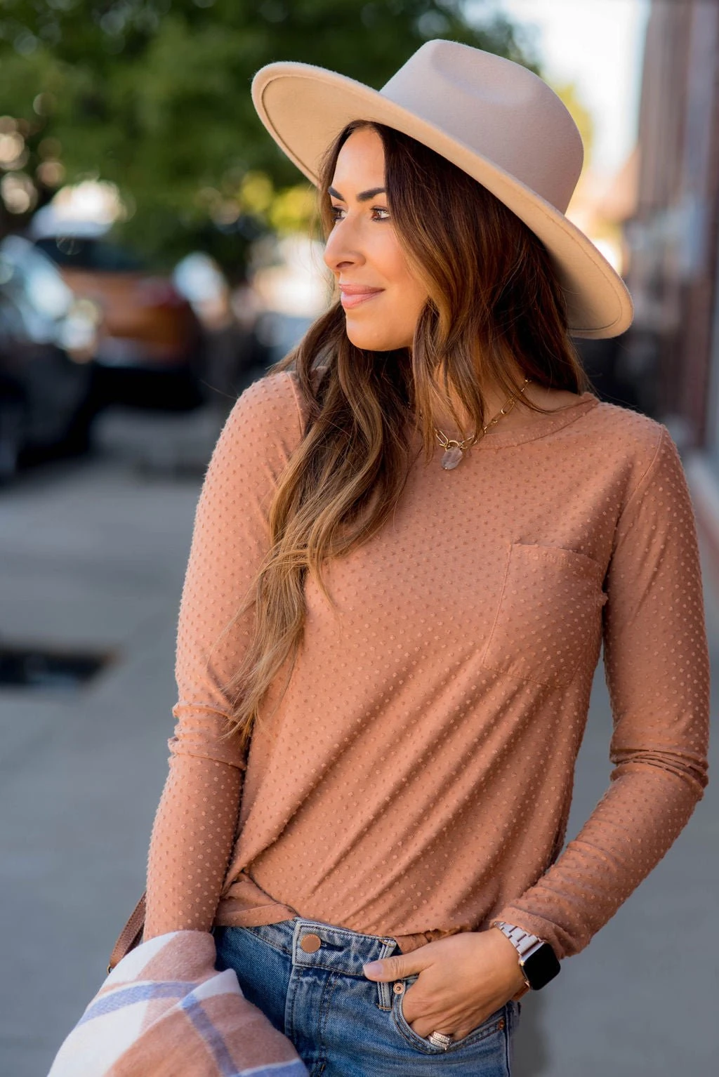 Long Sleeve Swiss Dot Pocket Tee 10 Long Sleeve Swiss Dot Pocket Tee - Image 10