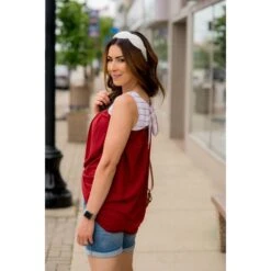 Thin Stripe Knot Back Tank 28 Thin Stripe Knot Back Tank -Women's Clothing Store BB 7942 4c771273 cd1b 40a4 a0e0 07777897c0bf