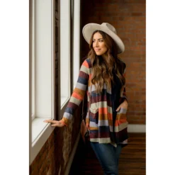 Lightweight Color Blocked Cardigan -Women's Clothing Store BB 7946 b66dab1d e076 46eb 93ae 3dc3ccf49904