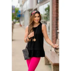 Ruffle Faux Layer Tank -Women's Clothing Store BB 7948 cd7e6511 b105 4b44 80e3 3033d91b72a4