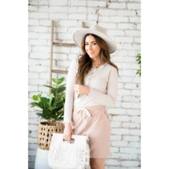 Henley Long Sleeve Tee -Women's Clothing Store BB 8016