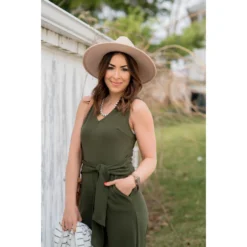 Textured Jumpsuit -Women's Clothing Store BB 8031
