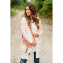 Thin Striped Cardigan-White -Women's Clothing Store BB 8033 850a91ff d405 4d3c bcc5 eabff63463fc