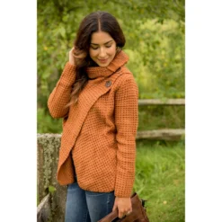 Double Side Button Wrap Cardigan -Women's Clothing Store BB 8047