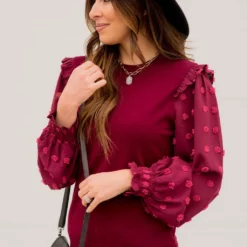 Textured Dot Sleeve Blouse 23 Textured Dot Sleeve Blouse -Women's Clothing Store BB 8066 3e18c14d 1502 4715 aae6 b67e200076ee 300848