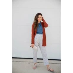 Striped Linen Capris