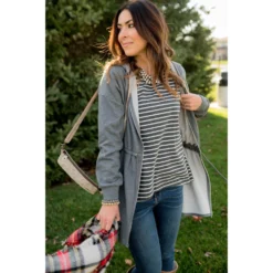 Striped Button Back Slit Tee -Women's Clothing Store BB 8081 1 cc1cc873 a4e6 4351 8cd3 dede23719ce1