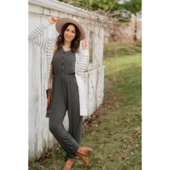 Button Jumpsuit -Women's Clothing Store BB 8085 9f453c45 e659 4111 9168 0b5b5c4736de