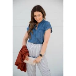 Striped Linen Capris -Women's Clothing Store BB 8088 1ad56d7b 5f47 4961 8cf7 b21c12772340