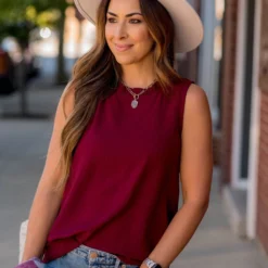 Betsey's Cinched Neck Tank -Women's Clothing Store BB 8089 879802