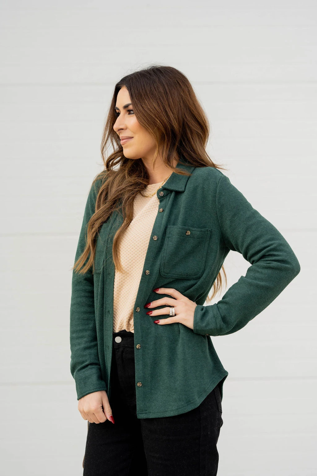 Simple Marled Shacket 5 Simple Marled Shacket - Image 5